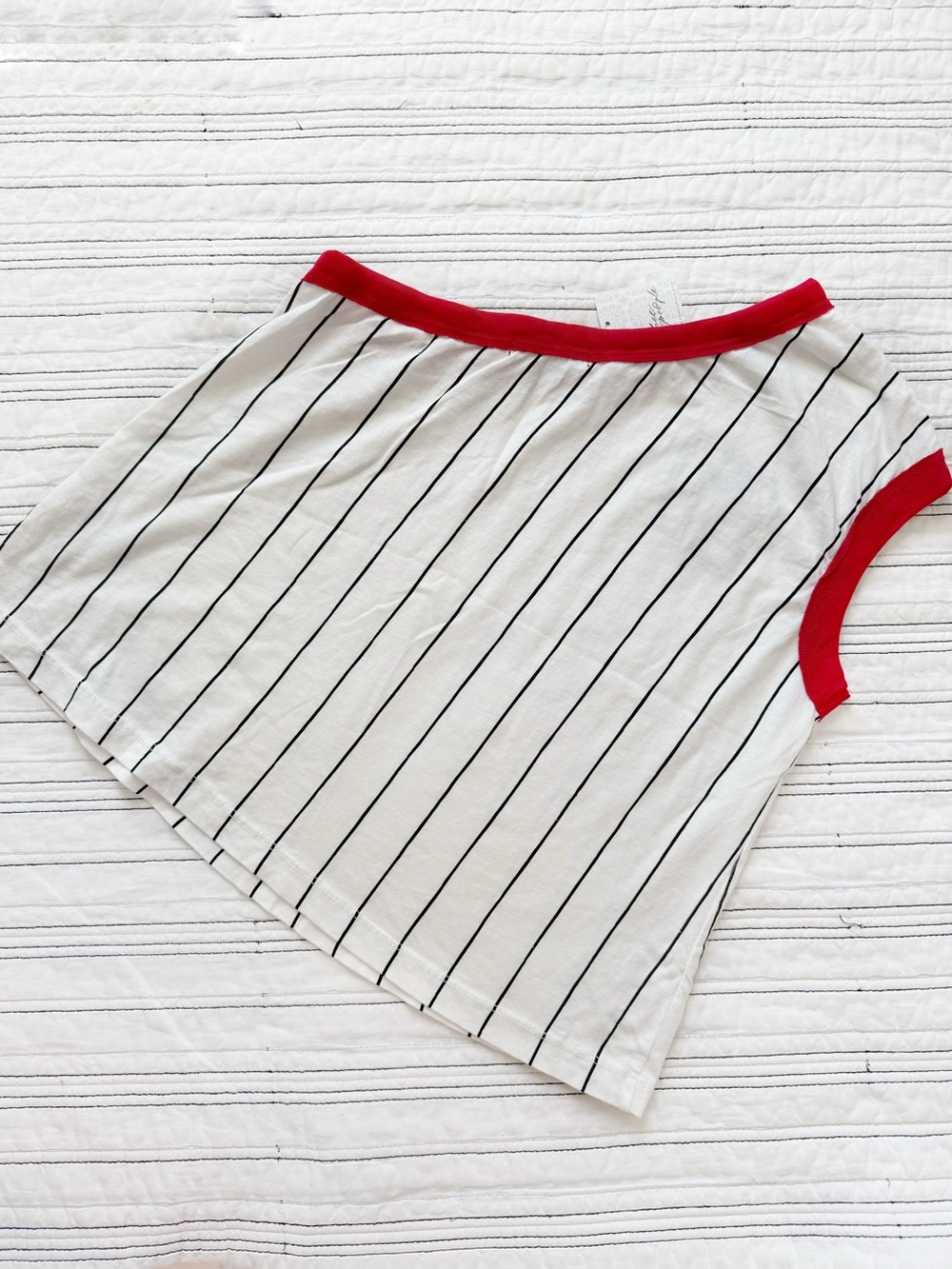 NWT Free People Sloan Sport Muscle Tank Baseball One Shoulder Red size Medium - Picture 9 of 9